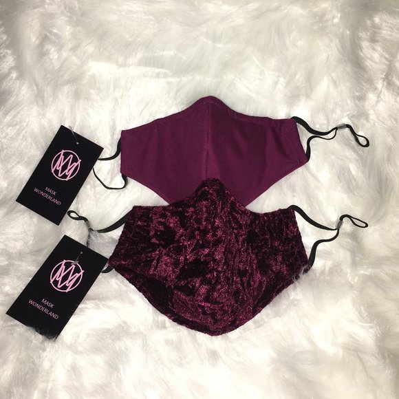 Reusable / Washable Sculpted Mask - Crushed Velvet - Picture 2 of 11